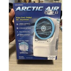 Arctic Air Ice Jet X3 Portable Personal Space Air Cooler Fan 3-Speed NIB